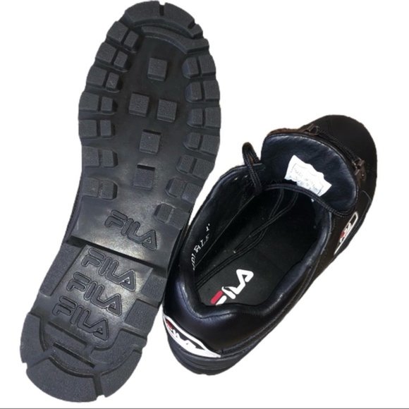 💀💜FILA Womens W 7 BLACK TRAILBLAZER WEDGE SHOES - Picture 14 of 16